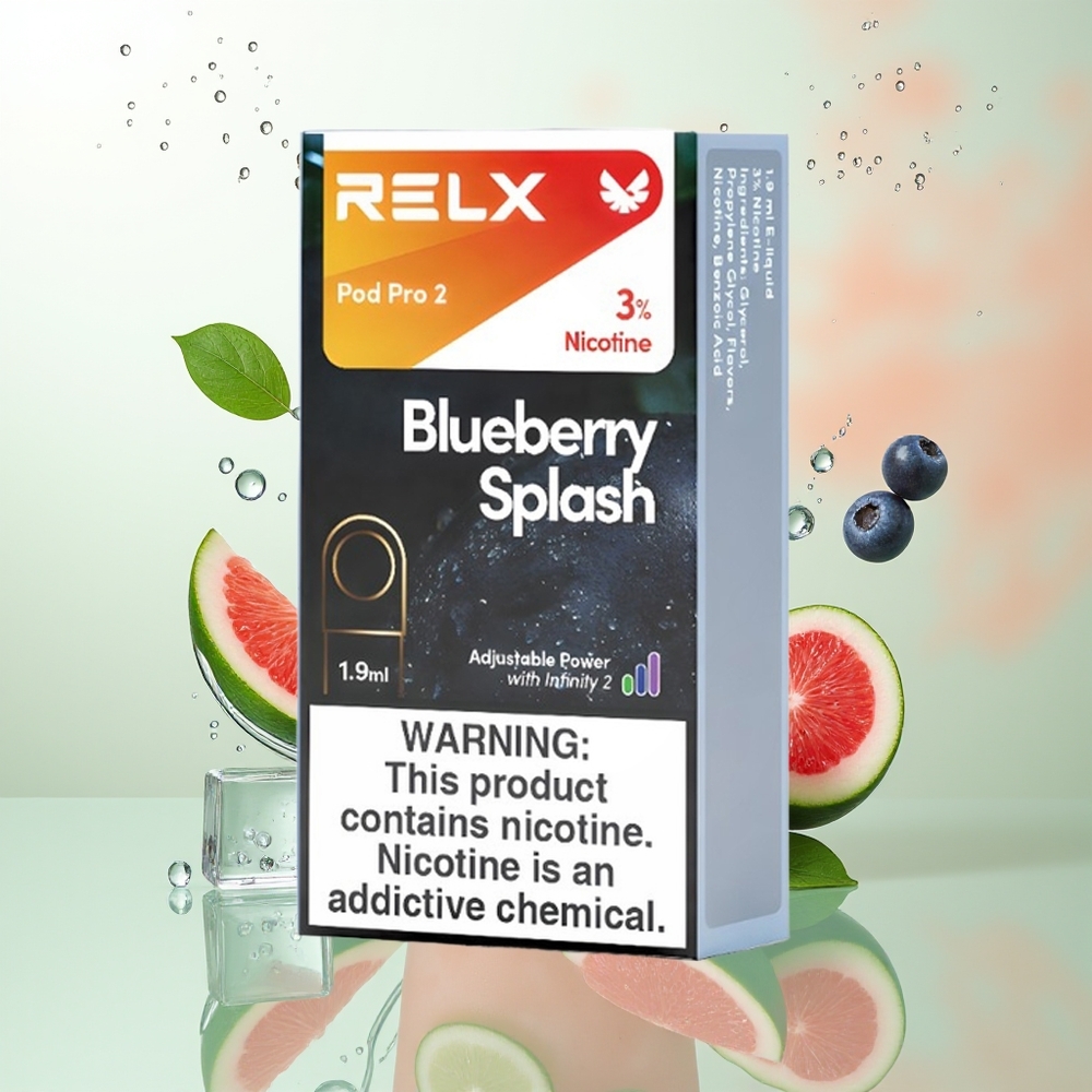 RELX Pod Pro 2 600 Züge Heidelbeer-Splash 1.9ml 3-Stufen