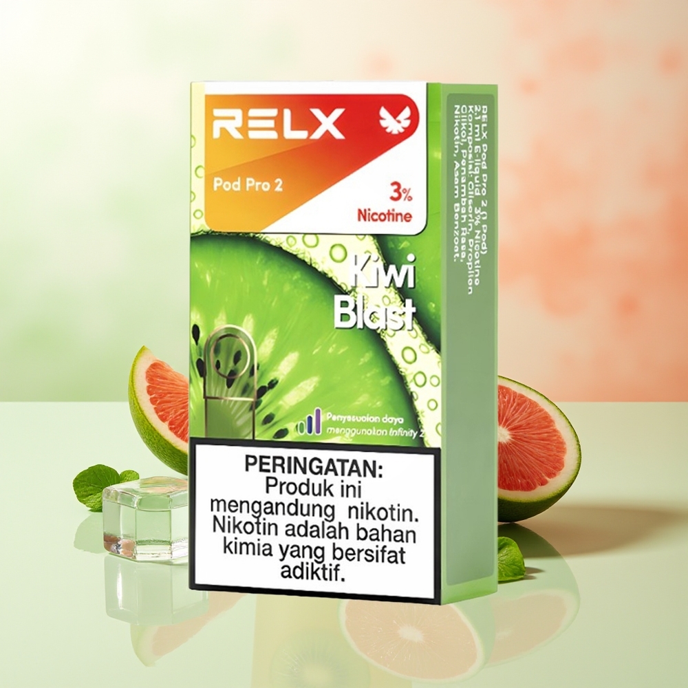 RELX Pod Pro 2 600 Züge Kiwi Explosion 1.9ml 3 Spannungsstufen Eco Smooth Boost 2er Pack
