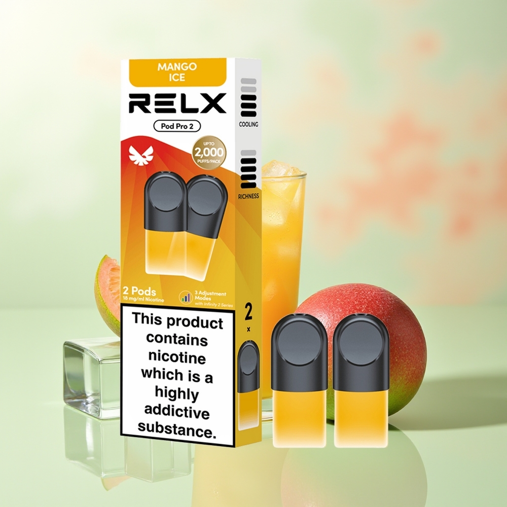 RELX Pod Pro 2 600 Züge Mango Eis 1,9ml 3 Spannungsstufen