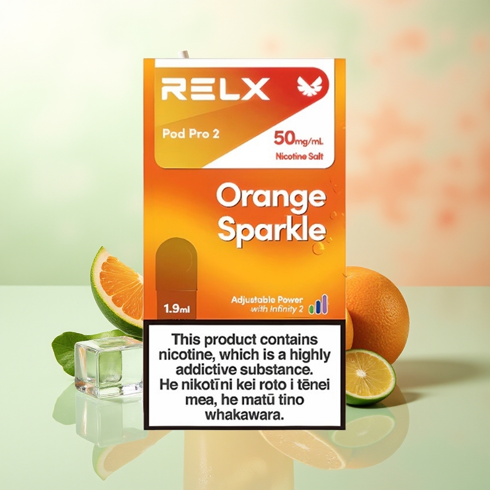 RELX Pod Pro 2 600 Züge Orange Funkeln 1,9ml 3 Spannungsstufen