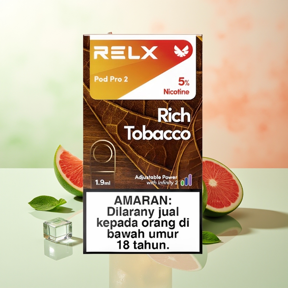 RELX Pod Pro 2 600 Züge Reich Tabak 1,9ml 3-Stufen-Spannung