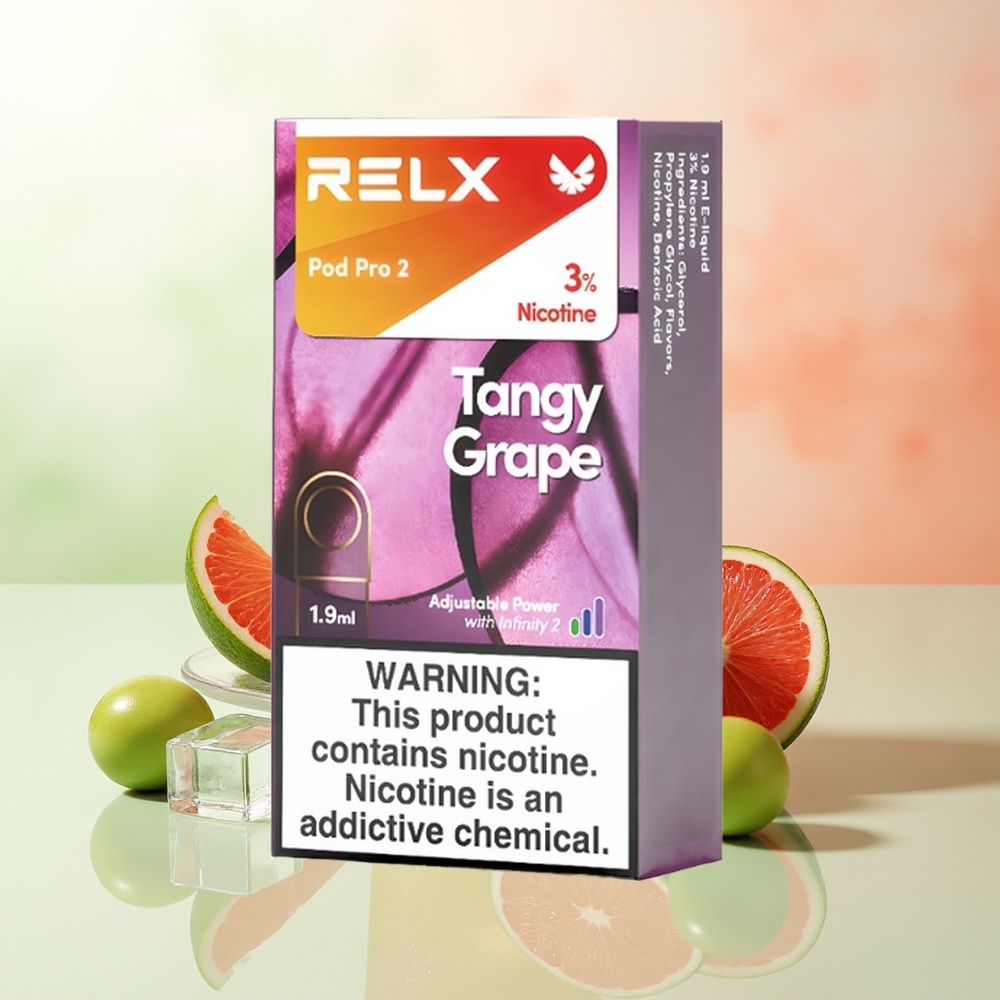 RELX Pod Pro 2 600 Züge Säuerliche Traube 1,9ml 3 Spannungsstufen