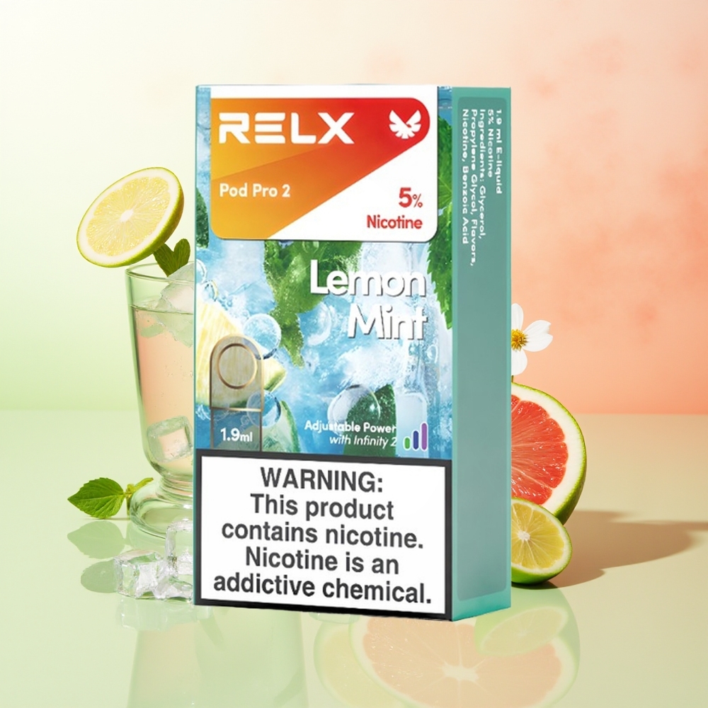 RELX Pod Pro 2 600 Züge Zitrone Minze 1.9ml 3 Modi