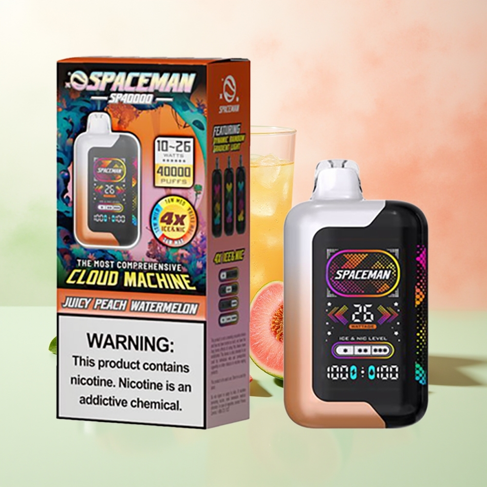 SMOK SPACEMAN SP40000 2x Saftiger Pfirsich Wassermelone 20ml 50mg 1000mAh